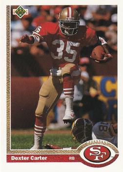 #125 Dexter Carter - San Francisco 49ers - 1991 Upper Deck Football