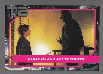 #125 Director and Actor Confer - 1991 Impel Terminator 2