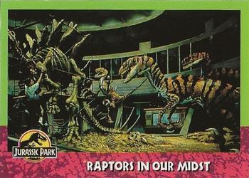 #125 Raptors in Our Midst - 1993 Topps Jurassic Park