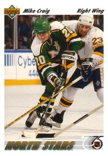 #125 Mike Craig - Minnesota North Stars - 1991-92 Upper Deck Hockey