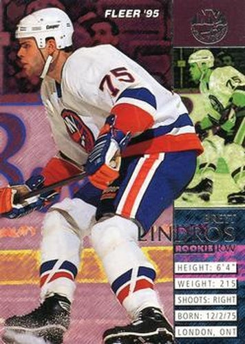 #125 Brett Lindros - New York Islanders - 1994-95 Fleer Hockey