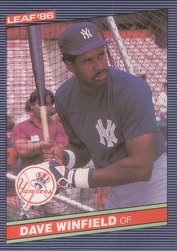 #125 Dave Winfield - New York Yankees - 1986 Leaf Baseball
