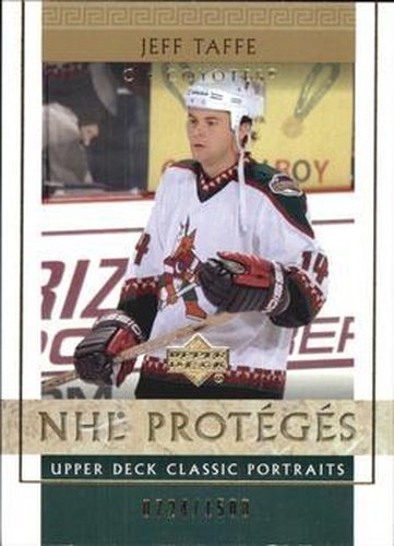 #125 Jeff Taffe - Phoenix Coyotes - 2002-03 Upper Deck Classic Portraits Hockey
