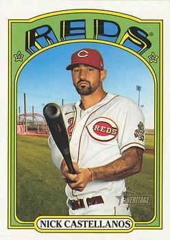 #125 Nick Castellanos - Cincinnati Reds - 2021 Topps Heritage Baseball