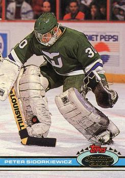 #125 Peter Sidorkiewicz - Hartford Whalers - 1991-92 Stadium Club Hockey