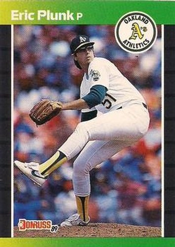 #125 Eric Plunk - Oakland Athletics - 1989 Donruss Baseball