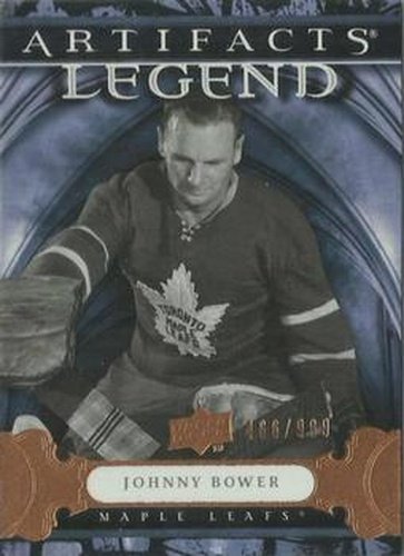 #125 Johnny Bower - Toronto Maple Leafs - 2009-10 Upper Deck Artifacts Hockey