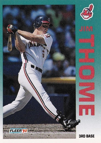 #125 Jim Thome - Cleveland Indians - 1992 Fleer Baseball
