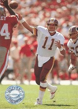 #126 Mark Rypien - Washington Redskins - 1991 Pro Set Platinum Football