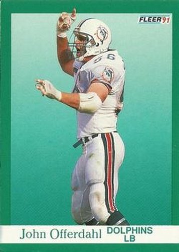 #126 John Offerdahl - Miami Dolphins - 1991 Fleer Football