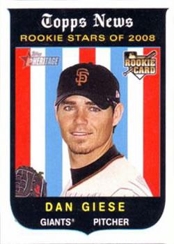 #126 Dan Giese - San Francisco Giants - 2008 Topps Heritage Baseball