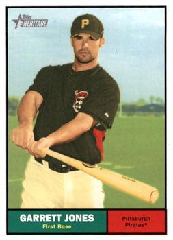 #126 Garrett Jones - Pittsburgh Pirates - 2010 Topps Heritage Baseball