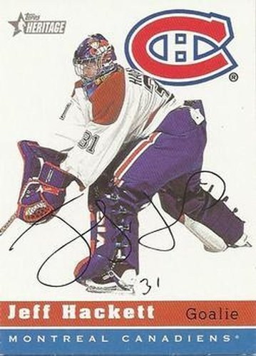 #126 Jeff Hackett - Montreal Canadiens - 2000-01 Topps Heritage Hockey