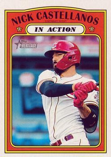 #126 Nick Castellanos - Cincinnati Reds - 2021 Topps Heritage Baseball