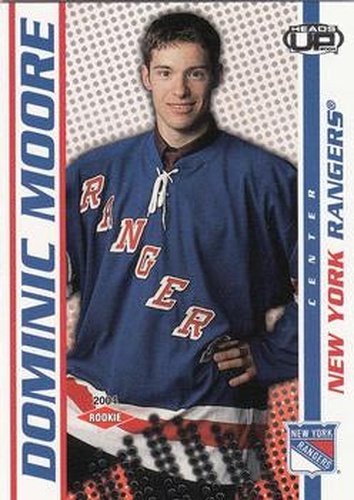 #126 Dominic Moore - New York Rangers - 2003-04 Pacific Heads Up Hockey