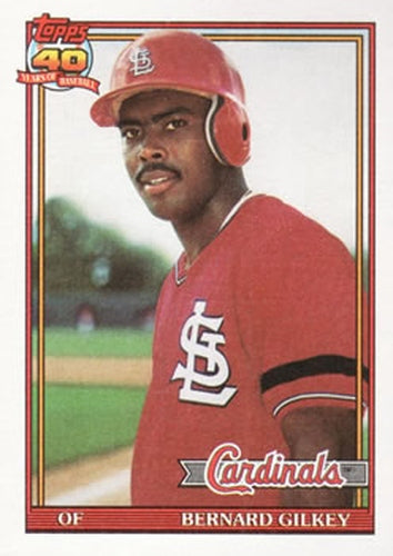#126 Bernard Gilkey - St. Louis Cardinals - 1991 Topps Baseball