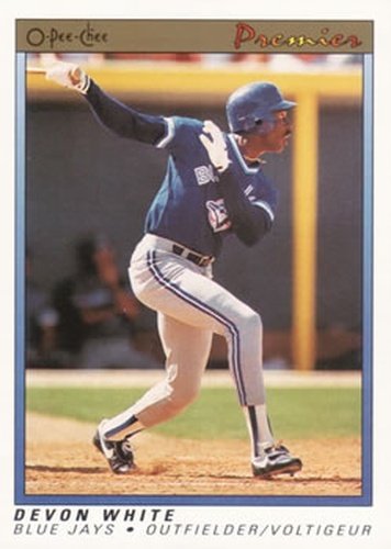 #126 Devon White - Toronto Blue Jays - 1991 O-Pee-Chee Premier Baseball
