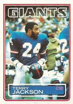 #127 Terry Jackson - New York Giants - 1983 Topps Football