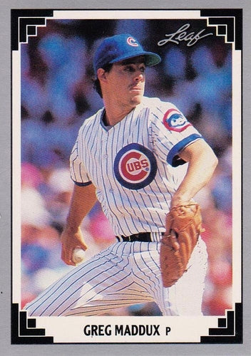 #127 Greg Maddux - Chicago Cubs - 1991 Leaf Baseball