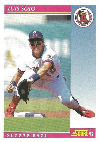 #127 Luis Sojo - California Angels - 1992 Score Baseball