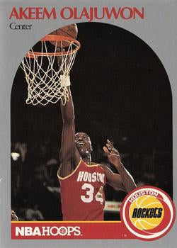 #127 Akeem Olajuwon - Houston Rockets - 1990-91 Hoops Basketball
