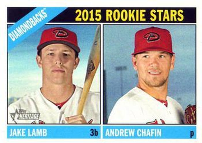 #127 Andrew Chafin / Jake Lamb - Arizona Diamondbacks - 2015 Topps Heritage Baseball