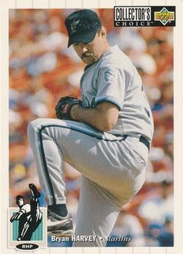 #127 Bryan Harvey - Florida Marlins - 1994 Collector's Choice Baseball