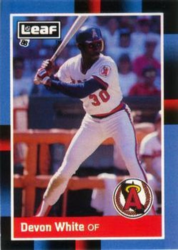 #127 Devon White - California Angels - 1988 Leaf Baseball