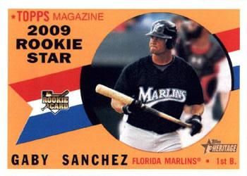 #127 Gaby Sanchez - Florida Marlins - 2009 Topps Heritage Baseball