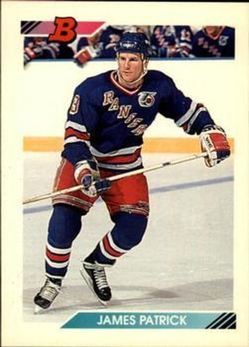 #127 James Patrick - New York Rangers - 1992-93 Bowman Hockey