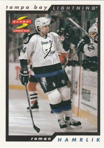 #127 Roman Hamrlik - Tampa Bay Lightning - 1996-97 Score Hockey