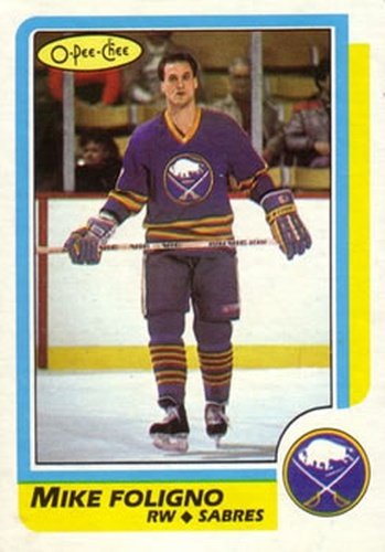 #127 Mike Foligno - Buffalo Sabres - 1986-87 O-Pee-Chee Hockey