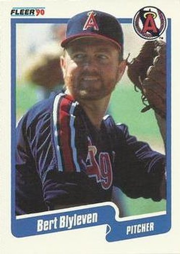 #128 Bert Blyleven - California Angels - 1990 Fleer USA Baseball