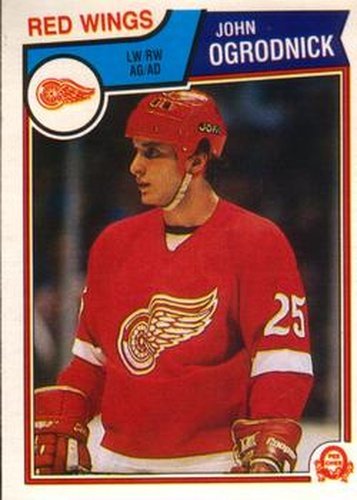 #128 John Ogrodnick - Detroit Red Wings - 1983-84 O-Pee-Chee Hockey