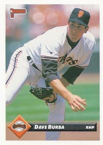 #128 Dave Burba - San Francisco Giants - 1993 Donruss Baseball