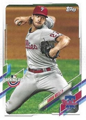 #128 Aaron Nola - Philadelphia Phillies - 2021 Topps Opening Day Baseball