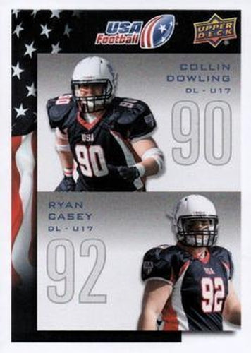 #128 Collin Dowling / Ryan Casey - USA - 2014 Upper Deck USA Football