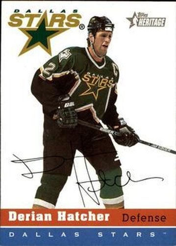 #128 Derian Hatcher - Dallas Stars - 2000-01 Topps Heritage Hockey