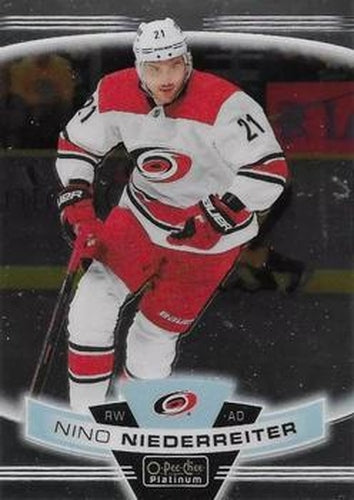 #128 Nino Niederreiter - Carolina Hurricanes - 2019-20 O-Pee-Chee Platinum Hockey