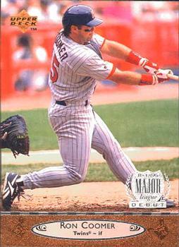 #128 Ron Coomer - Minnesota Twins - 1996 Upper Deck Baseball