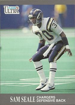 #128 Sam Seale - San Diego Chargers - 1991 Ultra Football