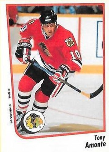 #128 Tony Amonte - Chicago Blackhawks - 1994-95 Panini Hockey Stickers