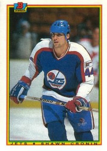 #128 Shawn Cronin - Winnipeg Jets - 1990-91 Bowman Hockey
