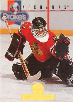 #128 Jeff Hackett - Chicago Blackhawks - 1994-95 Leaf Hockey