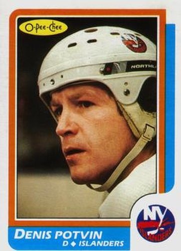 #129 Denis Potvin - New York Islanders - 1986-87 O-Pee-Chee Hockey