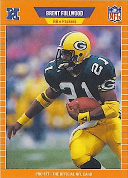 #129 Brent Fullwood - Green Bay Packers - 1989 Pro Set Football