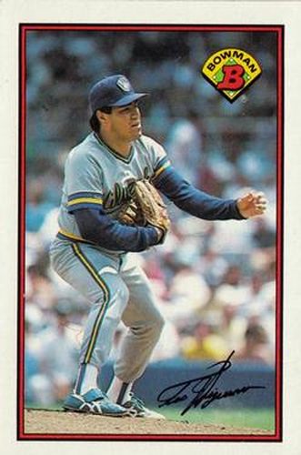 #129 Teddy Higuera - Milwaukee Brewers - 1989 Bowman Baseball