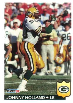 #129 Johnny Holland - Green Bay Packers - 1992 Fleer Football