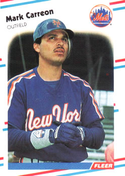 #129 Mark Carreon - New York Mets - 1988 Fleer Baseball