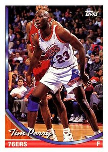 #129 Tim Perry - Philadelphia 76ers - 1993-94 Topps Basketball